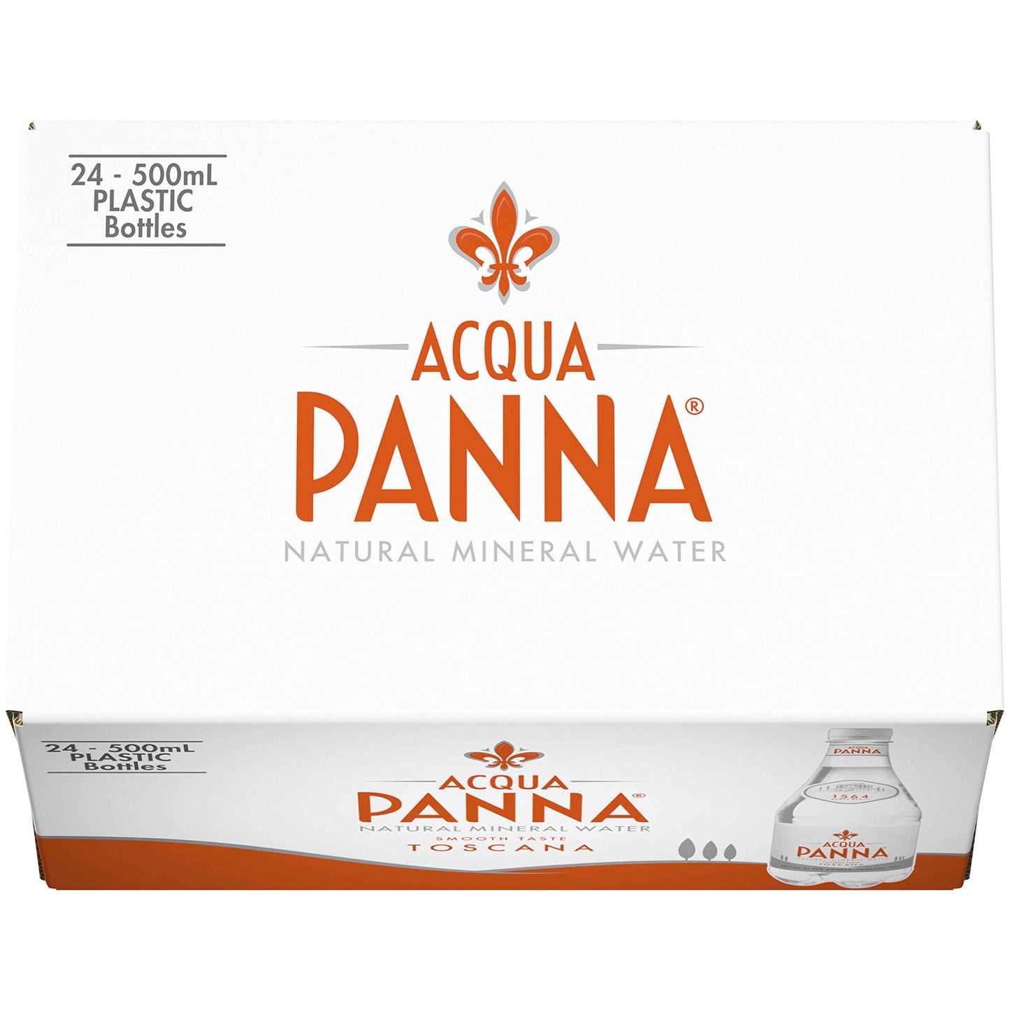 Acqua Panna Natural Spring Water, 16.9 Fl. Oz. Plastic Bottles, Pack of 24