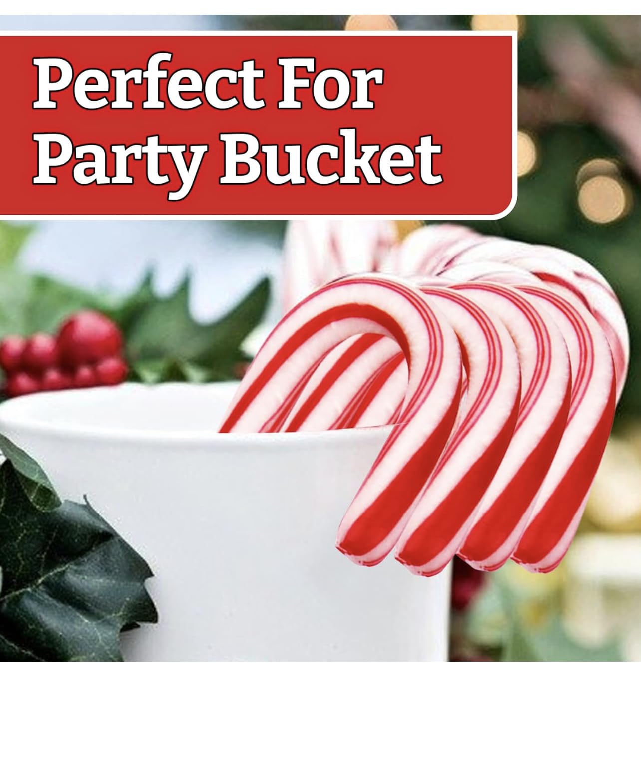 MINI CANDY CANES (250 CT) | Mini Candy Canes Red & White Made WITH REAL PEPPERMINT | Holiday Candy for Christmas, Santa Parade, ThanksGiving, Holidays
