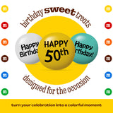 M&M'S 50th Birthday Milk Chocolate Candy, 2 lb Bulk Resealable Bag