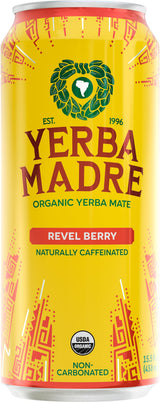 Guayakí Yerba Mate, Energy Drink Alternative, Organic Revel Berry Flavor, 15.5 Oz, 150mg Natural Caffeine, Smooth Energy & Focus