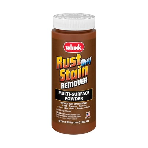 Whink Rust Oxy Stain Remover, Multi-Surface Powder for Outdoor Stain Removal, 2.25 lb