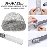 Lint Traps for Washing Machine Hose Stainless Steel Lint Snare Traps Laundry Mesh Washer Hose Filter 12 Pieces with 12 Pcs Cable Ties