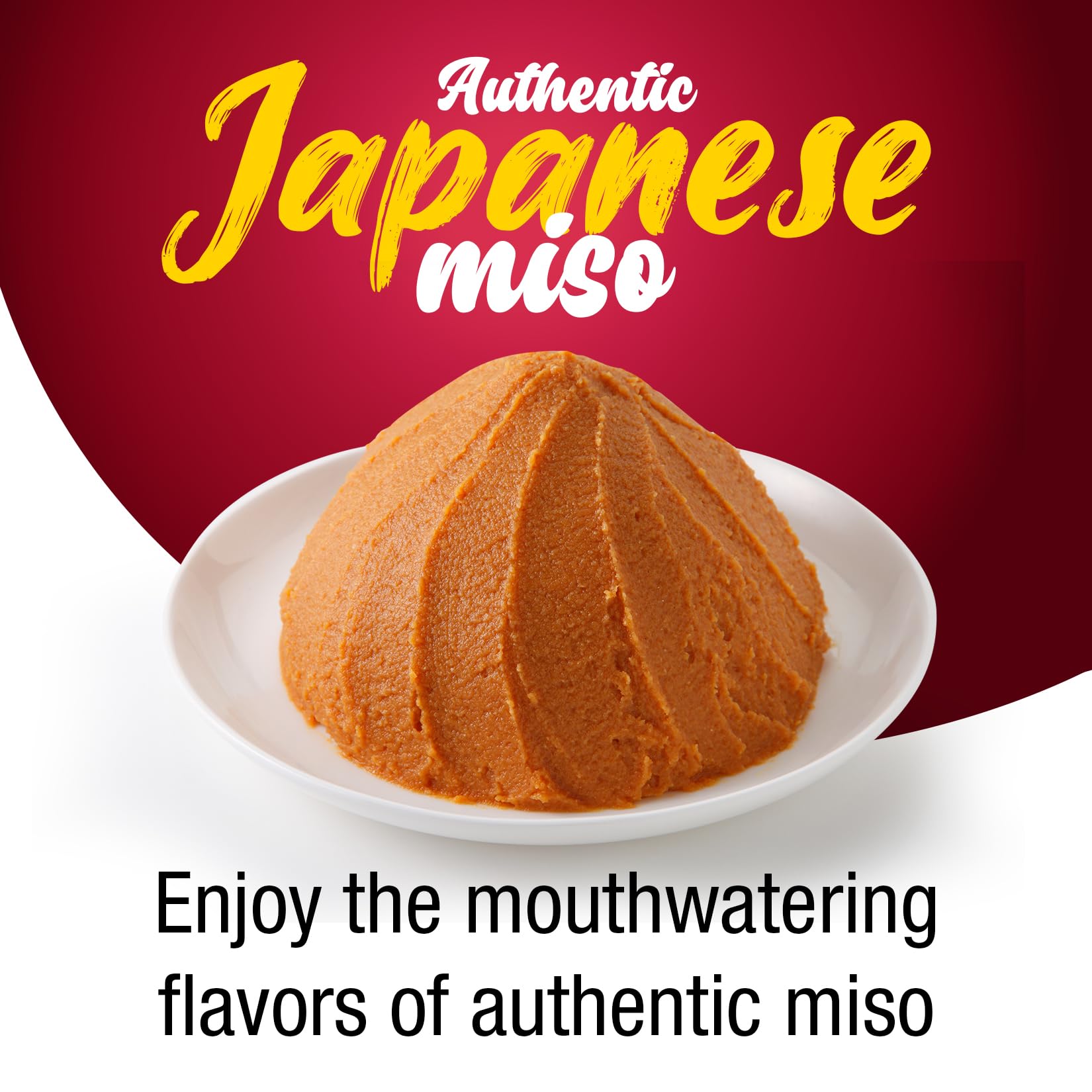 Fusion Select Organic Red Miso Paste - Made of Fermented Soy Bean & Rice - Savory Japanese Seasoning For Cooking Soup Base, Broth, Stew, Salad