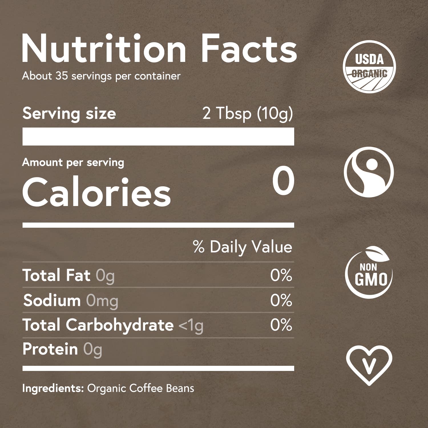 Fabula Organic Decaf Coffee Beans - Swiss Water Process - Low Acid Whole Bean Coffee - Medium Roast - Mold Free, Non-GMO & Single Origin - 12 oz