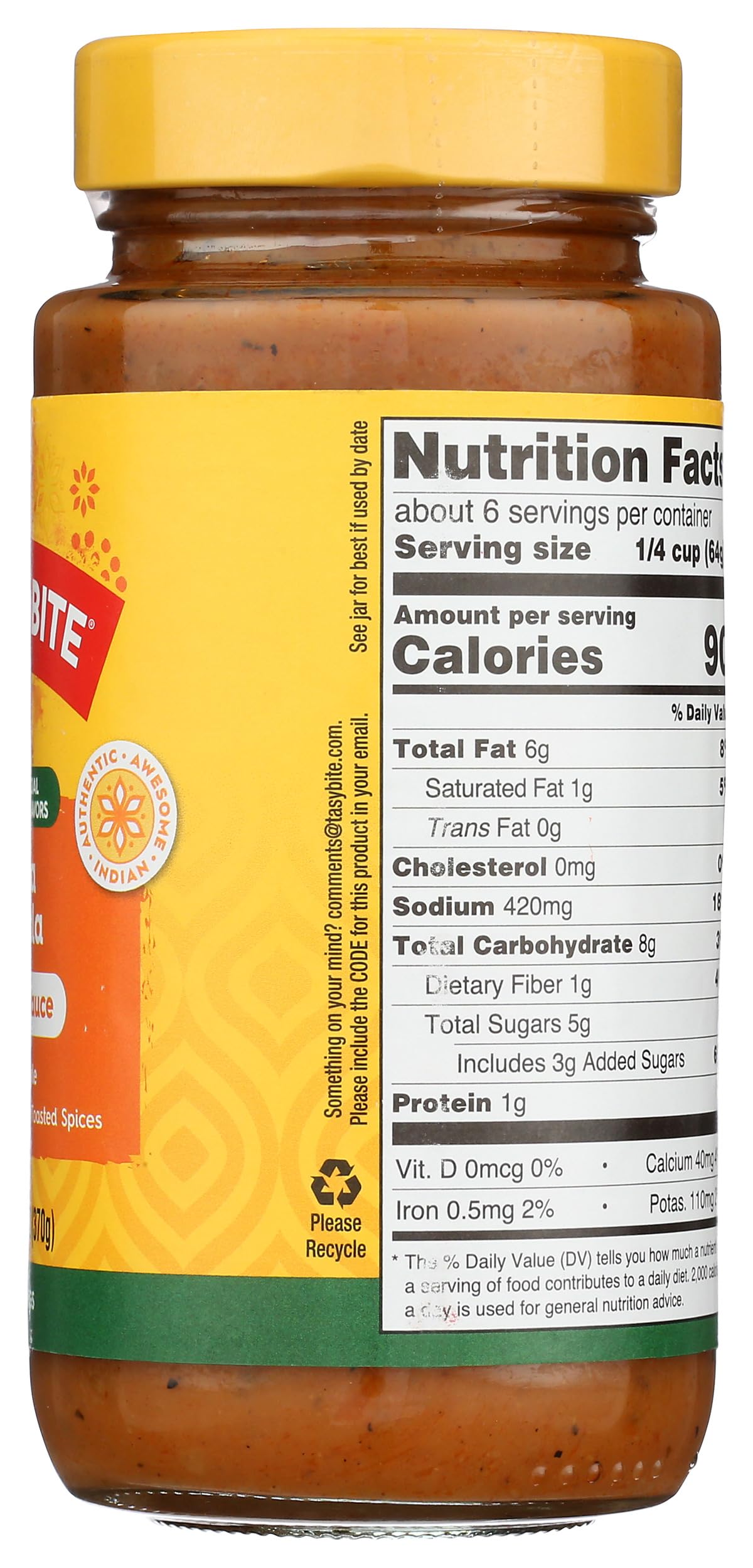 TASTYBITE Tikka Masala Simmer Sauce, 13 OZ