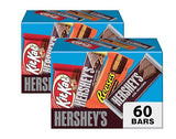 HRESHEY’S Chocolate Candy Bar Variety Pack - Includes KT KAT, RESEE’S Peanut Butter Cups, and HRSEHEY’S Milk Chocolate, Individually Wrapped, 30 Count