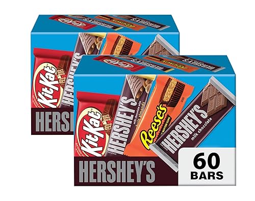 HRESHEY’S Chocolate Candy Bar Variety Pack - Includes KT KAT, RESEE’S Peanut Butter Cups, and HRSEHEY’S Milk Chocolate, Individually Wrapped, 30 Count