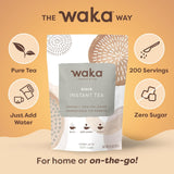 Waka Instant Black Tea Mix, Kenyan - 100% Tea Leaves, No Additives, Unsweetened Tea Powder for 50 Quarts or 200 Cups - Easy and Quick Hot or Iced Teas