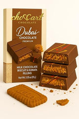 Dubai Chocolate Pistachio Bar 3.5oz | Crispy Kunafa & Creamy Pistachio Filling | Rich Gourmet Chocolate | Unique Sweet Gift Idea (3.5 Oz, Biscuit