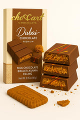 Dubai Chocolate Pistachio Bar 3.5oz | Crispy Kunafa & Creamy Pistachio Filling | Rich Gourmet Chocolate | Unique Sweet Gift Idea (3.5 Oz, Biscuit