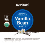 Nutricost Organic Madagascar Vanilla Bean Paste (8 oz) - Vanilla Bean Paste for Baking and Cooking, USDA and CCOF Organic, GMO-Free, Gluten-Free