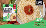 Kitchen & Love Hearts of Palm Linguine, Low Carb, Low Calories, Plant Based, Non GMO, Gluten Free Pasta Alternative, Vegan, Easy to Prepare, Quick