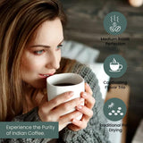 Indian Robusta Premium Ground Coffee Powder, Medium Roast | Smooth & Rich Flavor with Low Acid & High Caffeine | Patio Dried for Gourmet Brewing