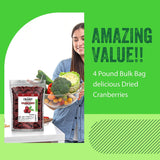 Dried Cranberries Original 2 Pound (32 oz) Batch Tested Gluten & Peanut Free | Resealable Bag | High in Antioxidant | Great for Salads, Cooking