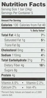 Bakery On Main, Bar Granola Peanut Butter Jelly, 1.2 Ounce, 5 Count