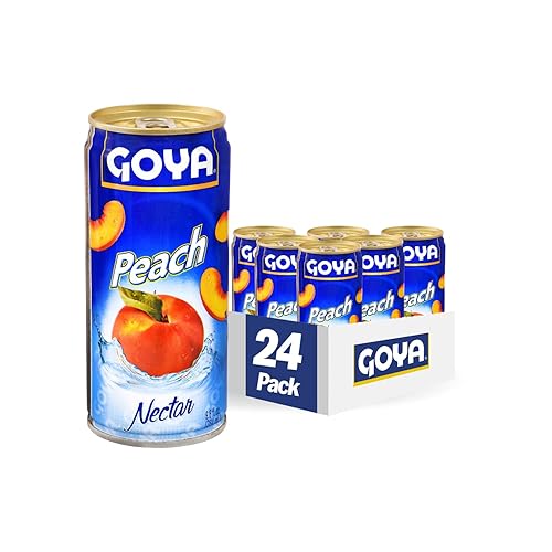 Goya Foods Peach Nectar, 9.6 Fl Oz (Pack of 24)