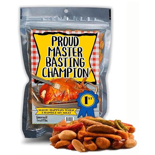Master Basting Champion Trail Mix - Funny Meat Gifts for Mens Stockings - Turkey Baster Gag Gift for BBQ Lovers - Funny Food Gift for Grillers - Gift