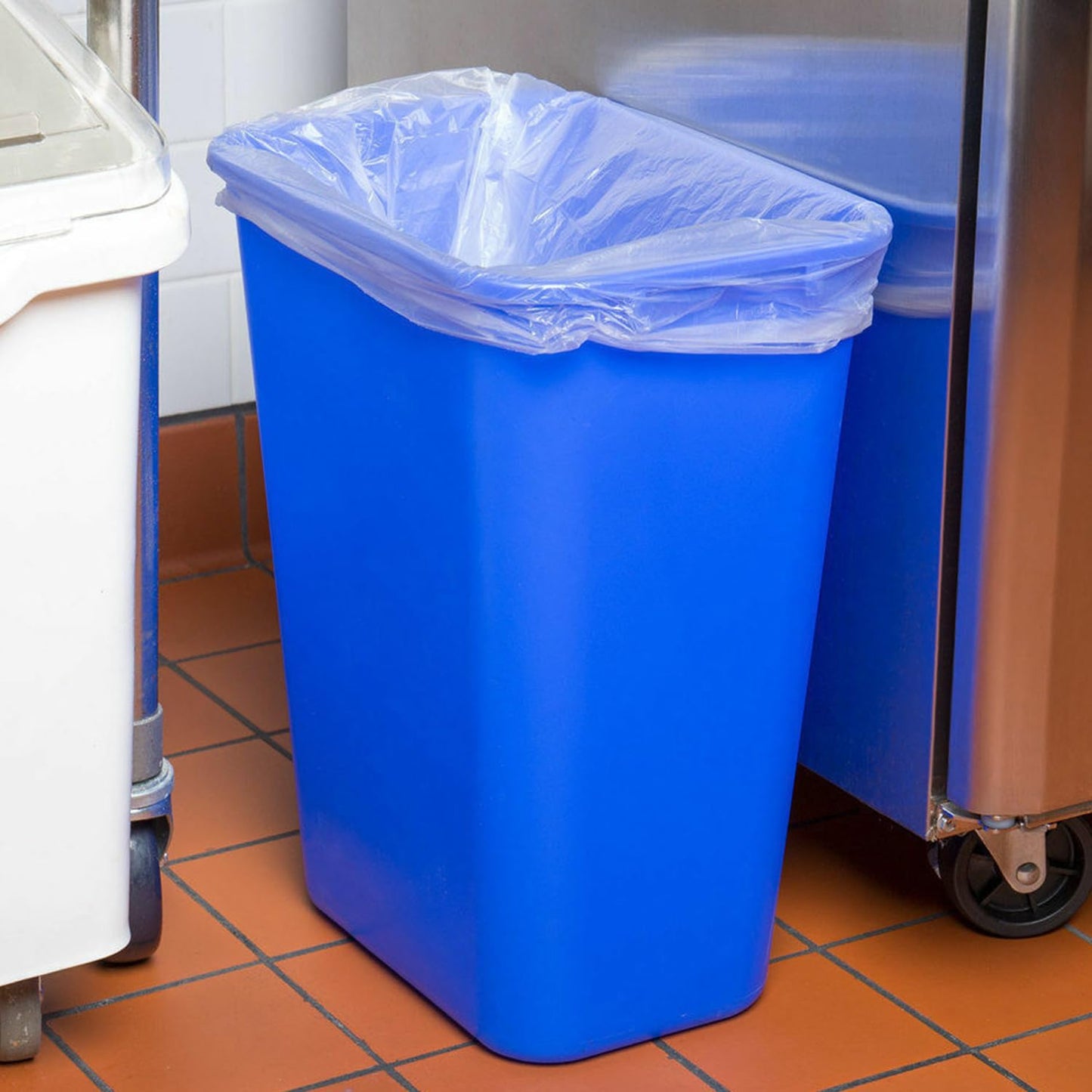 PLASTIC PRINCE (100 Pack) 30-33 Gallon Trash Bags, 1.5 Mil, Heavy Duty, Fits Round and Square 30-33 gal Trash Cans, 33" x 39" Garbage Trash Can Liners
