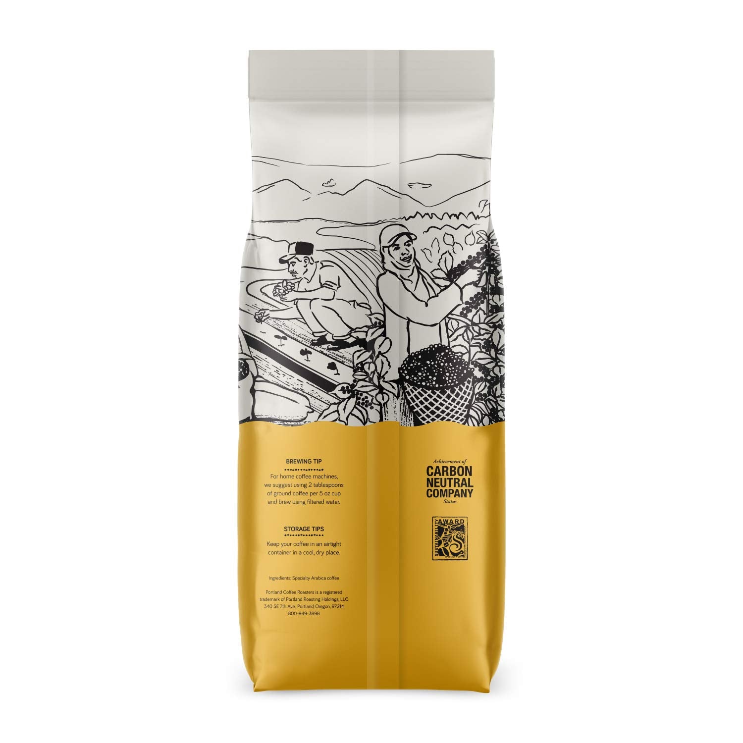 Portland Coffee Roasters, Steel Espresso, Whole Bean, Dark Roast, 32 oz