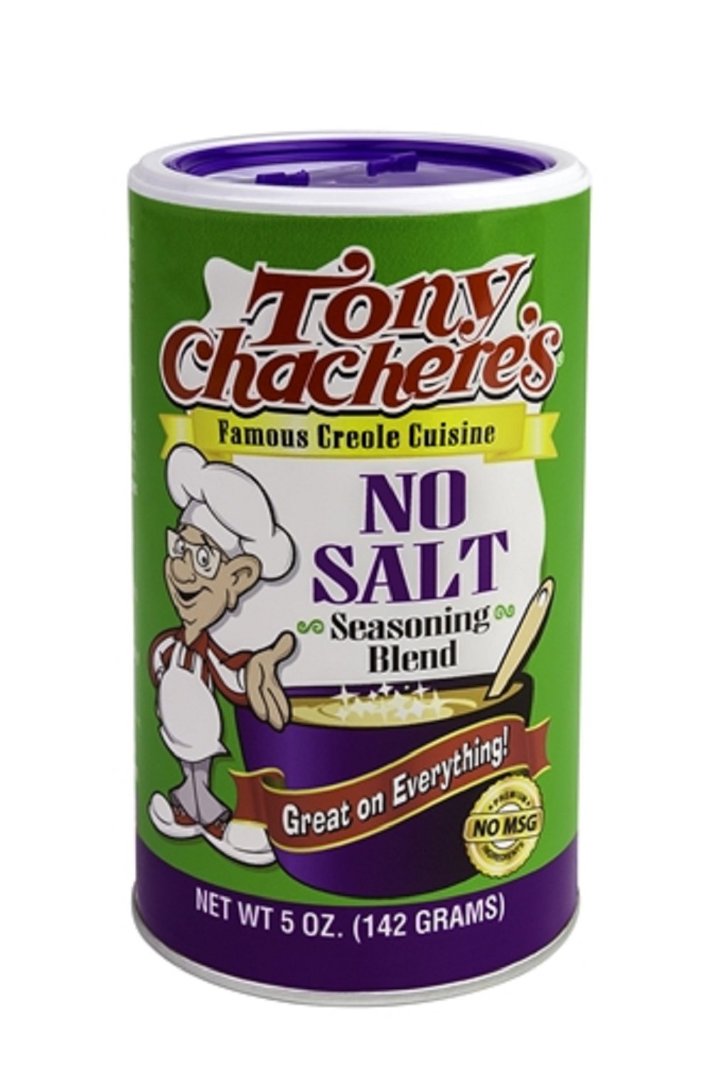 Tony Chachere's, No Salt Creole Seasoning, 5 Ounce, 6 Pack