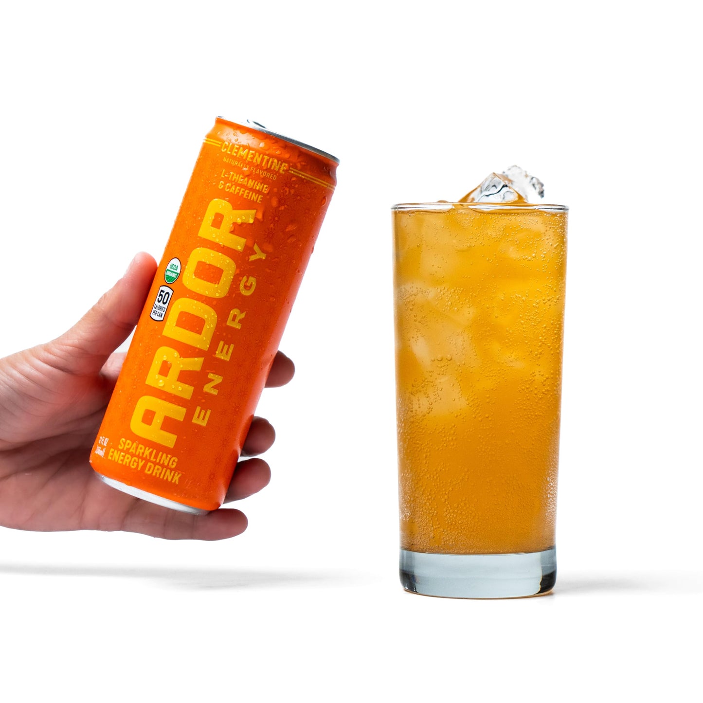 ARDOR ENERGY Natural Sparkling Energy Drink with 100mg Natural Caffeine & 200mg L-Theanine from Organic Green Tea for Smooth Energy & Focus | Healthy