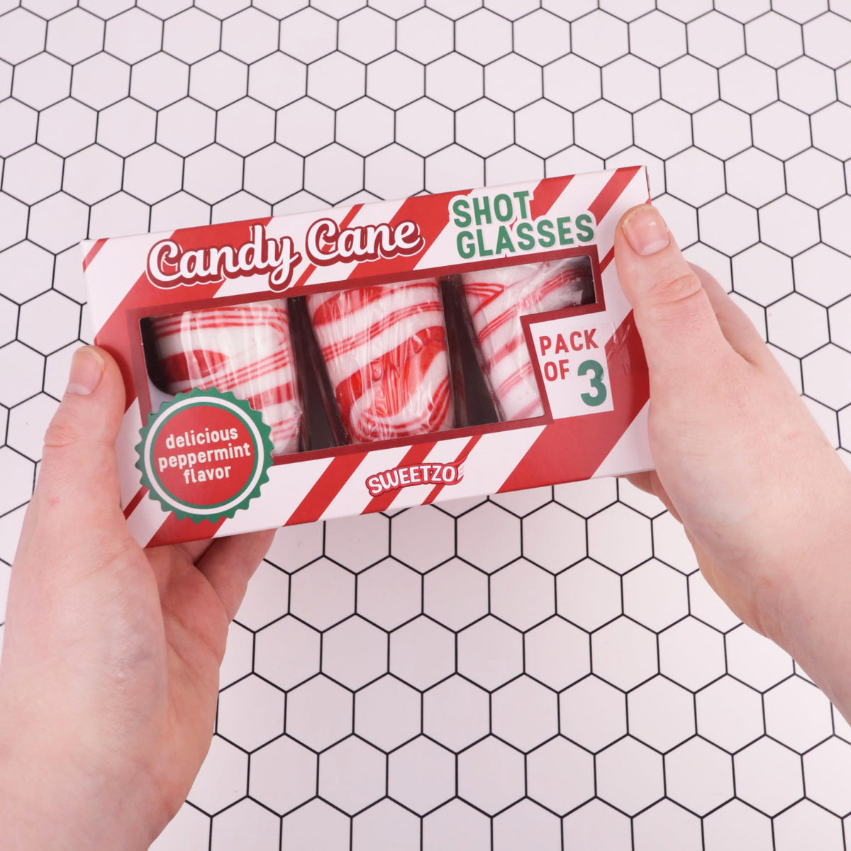 Candy Cane Shot Glasses, Edible Peppermint Cups for Christmas Parties, Holiday Drinkware, Festive Novelty Party Accessories, Hot Cocoa, Gifts