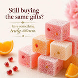 Marquell Turkish Delight Gift Box - 24 Day Advent Calendar Style, Premium Fruit-Infused Gourmet Candy Assortment, Handmade Individually Wrapped Soft