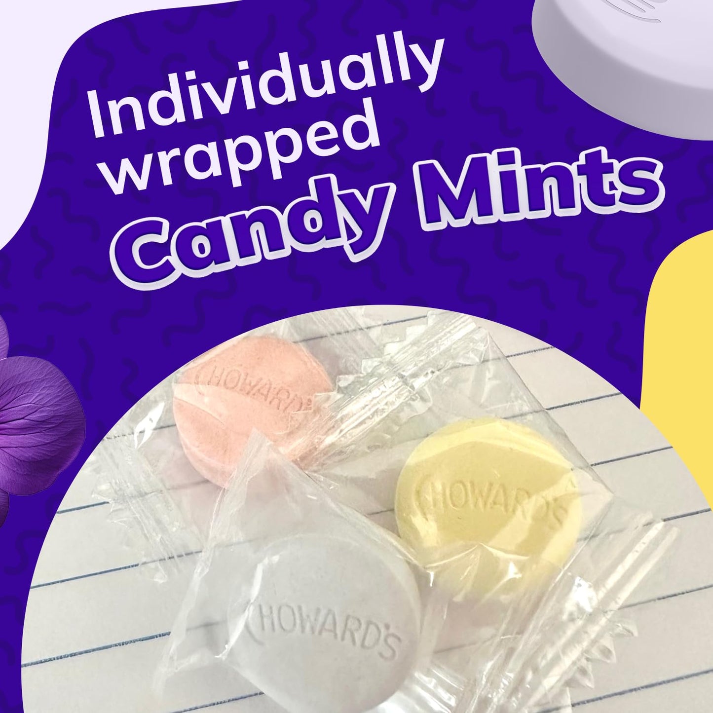 Choward's Violet Mints Candy Bag | Bold Aromatic Flavor | Perfect for Snacks in Lunchboxes, Travel, Sharing, and Gifting | Nostalgic Vintage Candy | 3