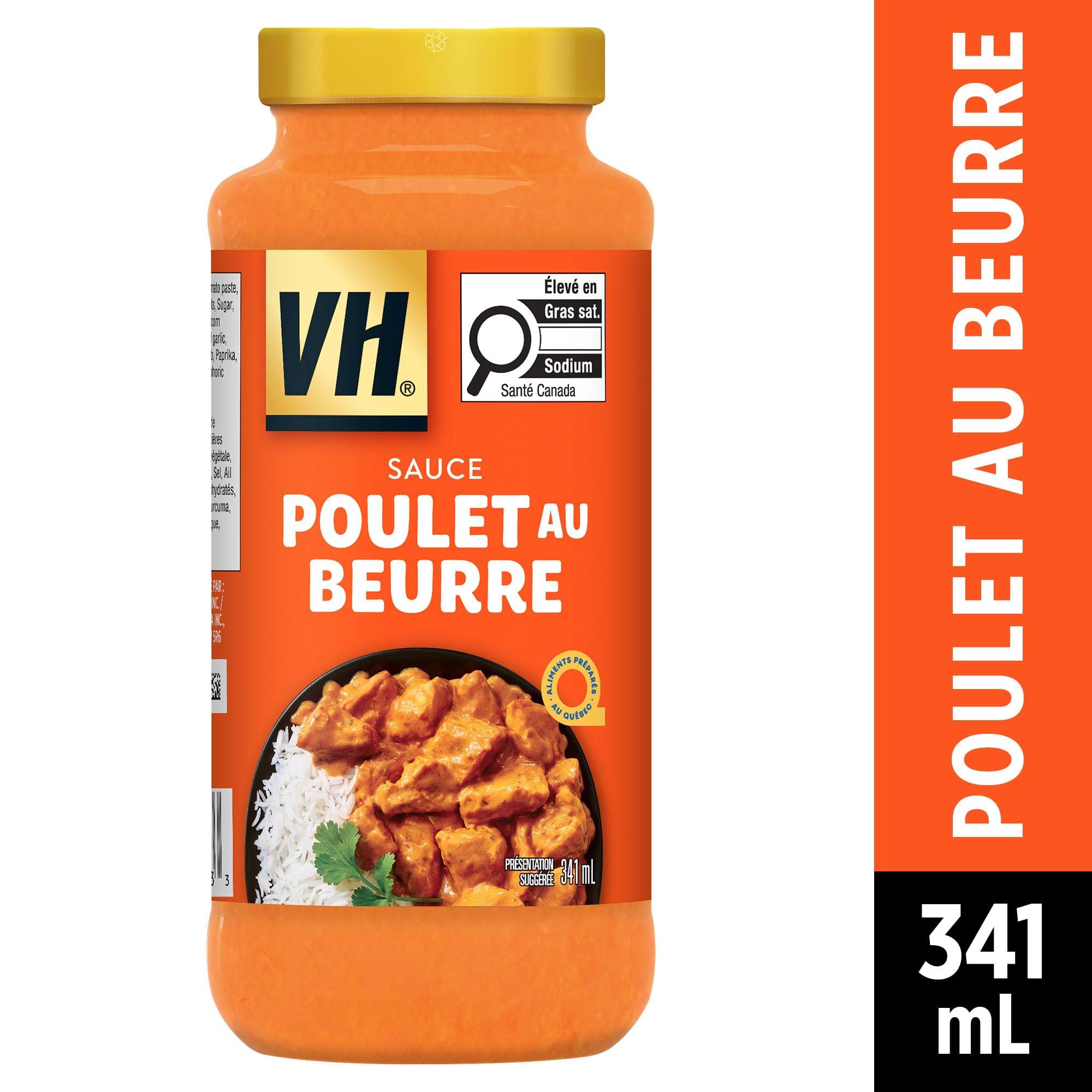 VH Butter Chicken Cooking Sauce (12 Count), 341ml/11.5oz, Jars {Imported from Canada}