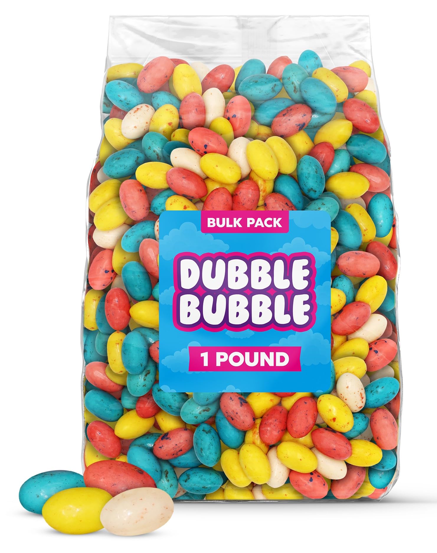 Bubble Gum Egg Candy 1 Pound Bulk Bag - Egg-Shaped Chewing Gum For Party Treats, Egg Hunts & Basket Fillers - Approx 105 Pieces
