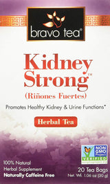 Bravo Tea Kidney Strong Herbal Tea Caffeine Free, 20 Tea Bags, 2 Count