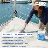 Iosso Mold & Mildew Stain Remover - Color Safe for Awnings, Tents & Boats - Concentrated Formula Makes 3 Gallons - Biodegradable, Non-Chlorine Fabric
