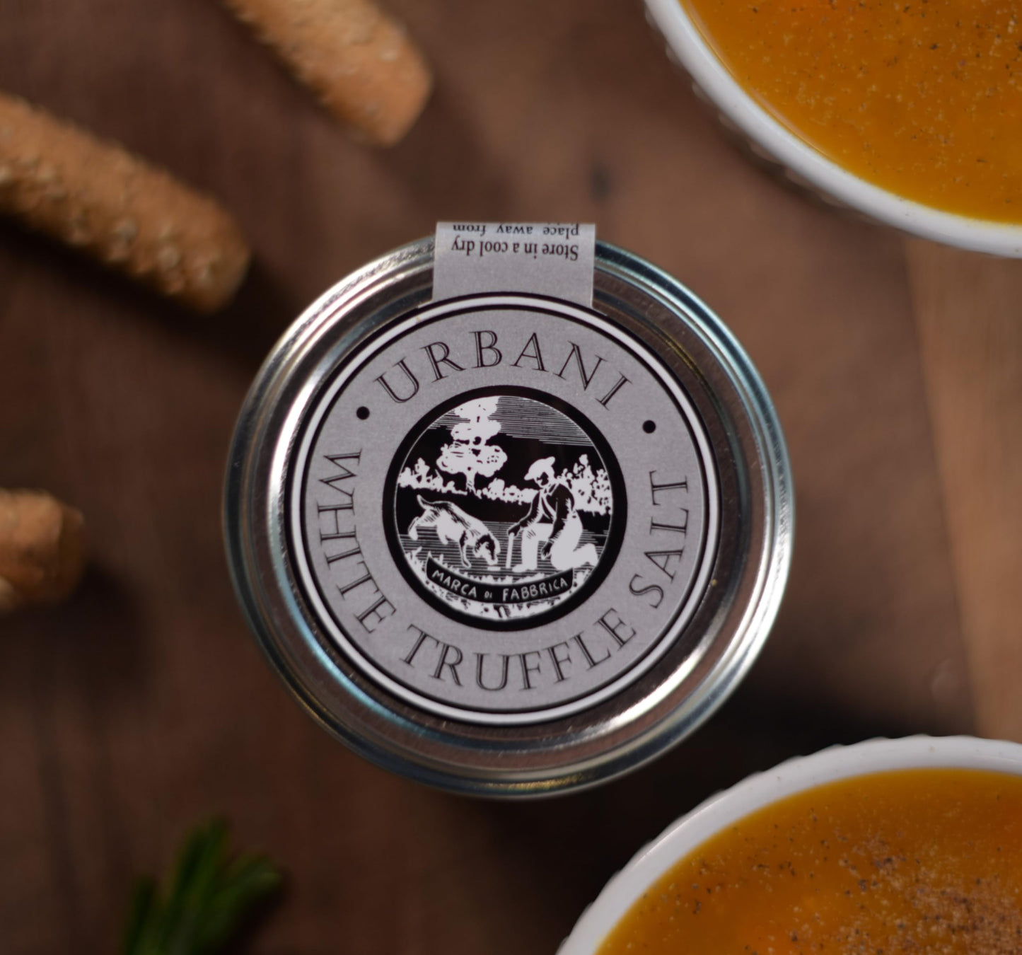 Urbani White Truffle Salt 3.5 oz - Gourmet Seasoning Truffle Sea Salt with Guérande Sea Salt & Real Pieces, Luxury Finishing Salt for Cooking