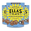 Ella’s Flats Minis - Everything (3 Pack) - Superfood seed crackers - Bold & savory - Just seeds, no fillers - 6g protein, 5g fiber, low carb