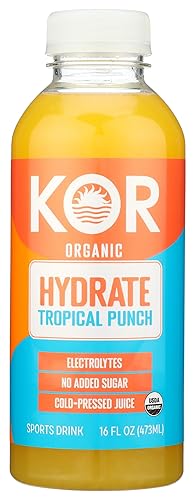Kor Shots, Drink Hydrate Tropical Punch Organic, 16 Fl Oz