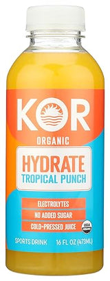 Kor Shots, Drink Hydrate Tropical Punch Organic, 16 Fl Oz