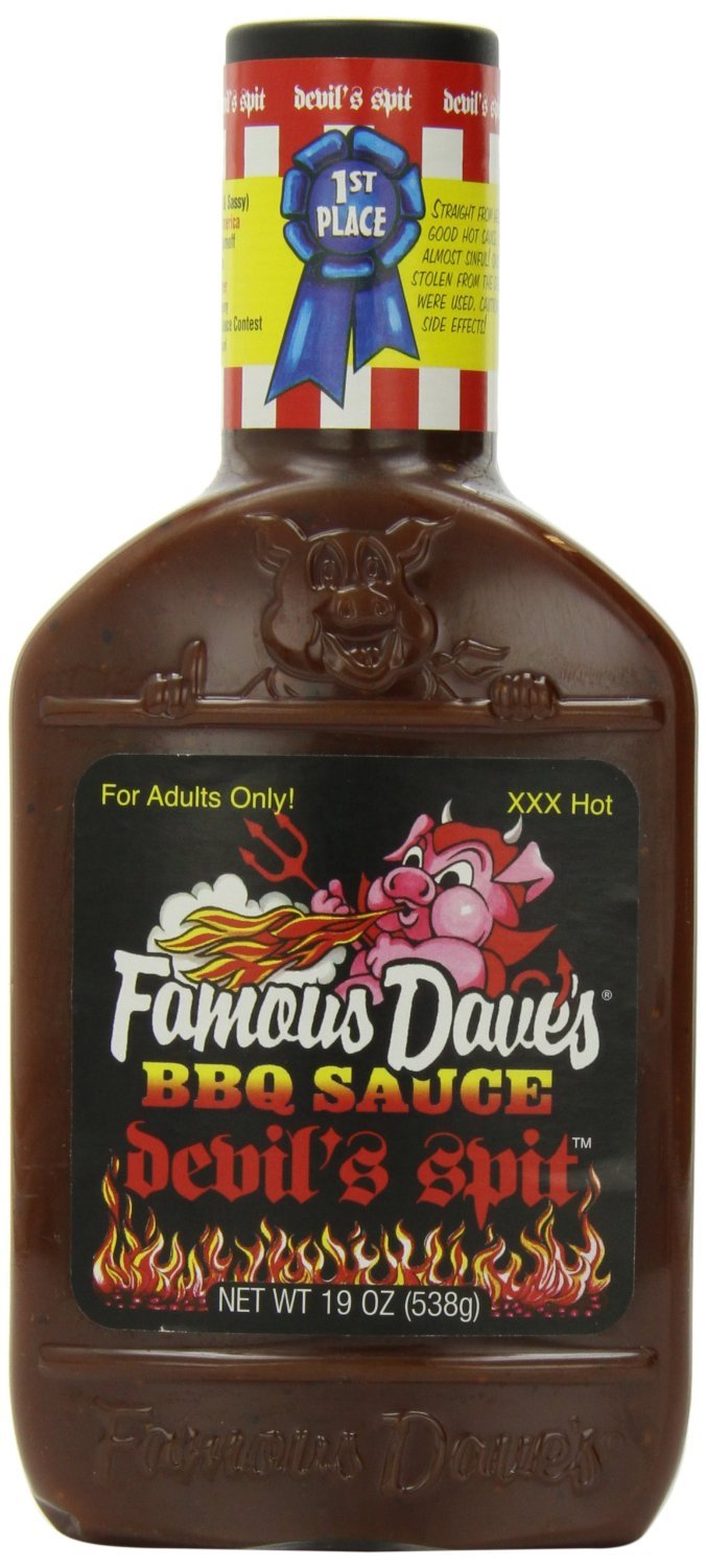 Famous Dave's BBQ Sauce & Seasoning Bundle (Pack of 6) (4) 19 oz Bottles of BBQ Sauce: Rich & Sassy, Natural Sweet, Sweet & Zesty, Devil's Spit + 2