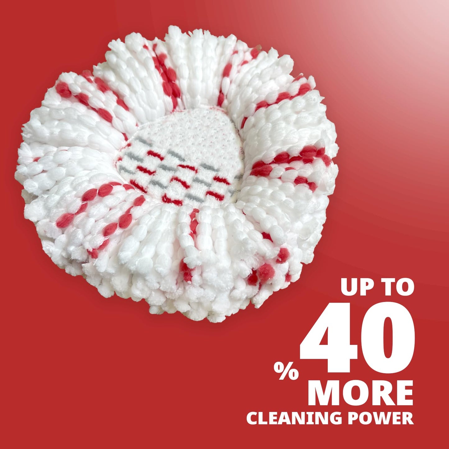 [2026 New Version] Mop Head Replacement - 40% More Cleaning Power, 3 Pack Spin Mop Replacement Head for Easy Wring 1-Tank System, Easy Cleaning