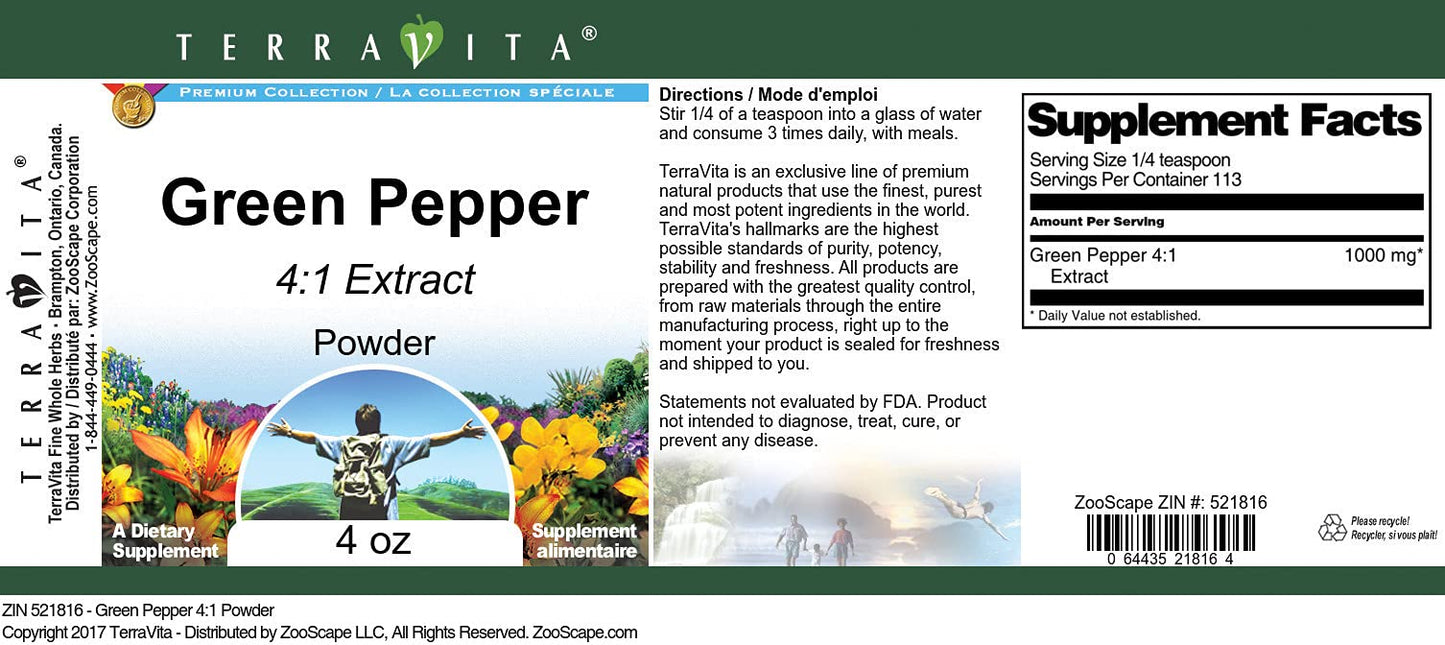 Green Pepper 4:1 Powder (4 oz, ZIN: 521816) - 3 Pack