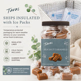Taras Gourmet Sea Salt Caramels | All Natural Candy | Creamy & Individually Wrapped with Real Butter (20 oz, 2 Pack)