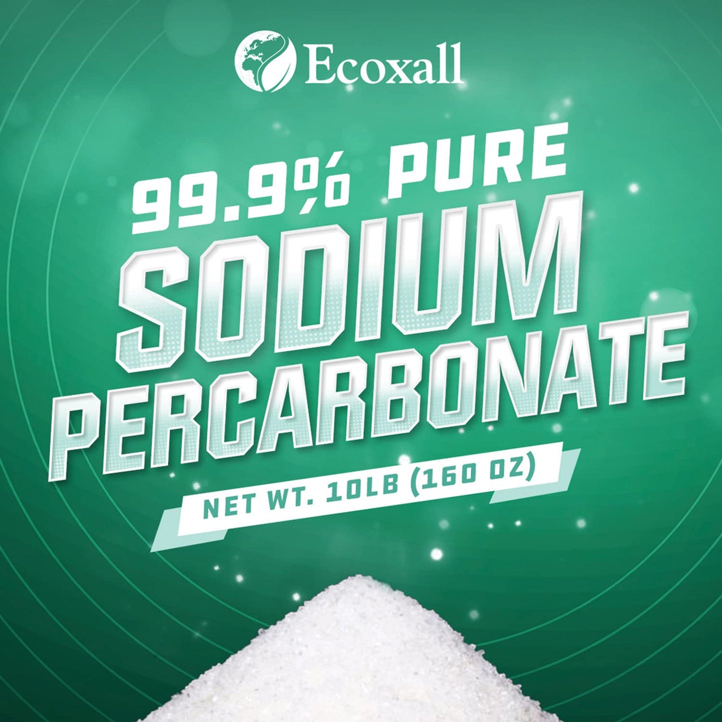 Ecoxall Sodium Percarbonate, 99.9% Pure Oxygen Bleach Powder, Laundry Stain Remover, Whitener, and Detergent Booster, Dishwasher Cleaner