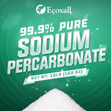 Ecoxall Sodium Percarbonate, 99.9% Pure Oxygen Bleach Powder, Laundry Stain Remover, Whitener, and Detergent Booster, Dishwasher Cleaner