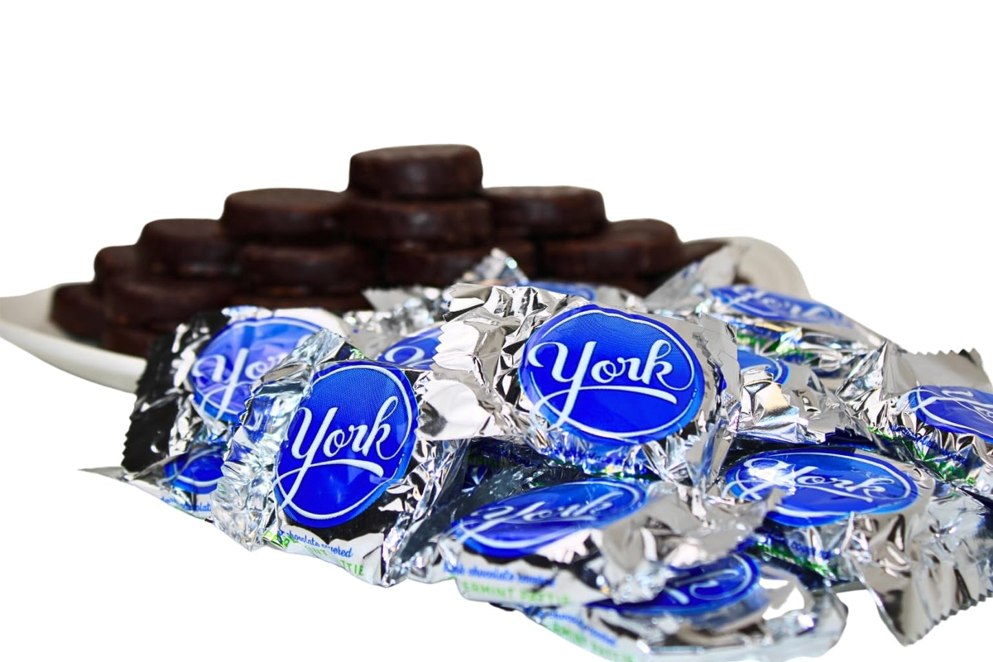 Grandys Candys Mini York Peppermint Patties- Bulk Candy- Super Saver (Individually Wrapped) 1 Pound