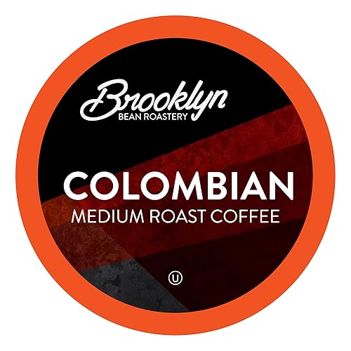 Brooklyn Beans Colombian Gourmet Coffee Pods - Compatible with Keurig K Cup Brewers Including 2.0 Machines, 40 Count, Rich and Smooth Colombian Medium