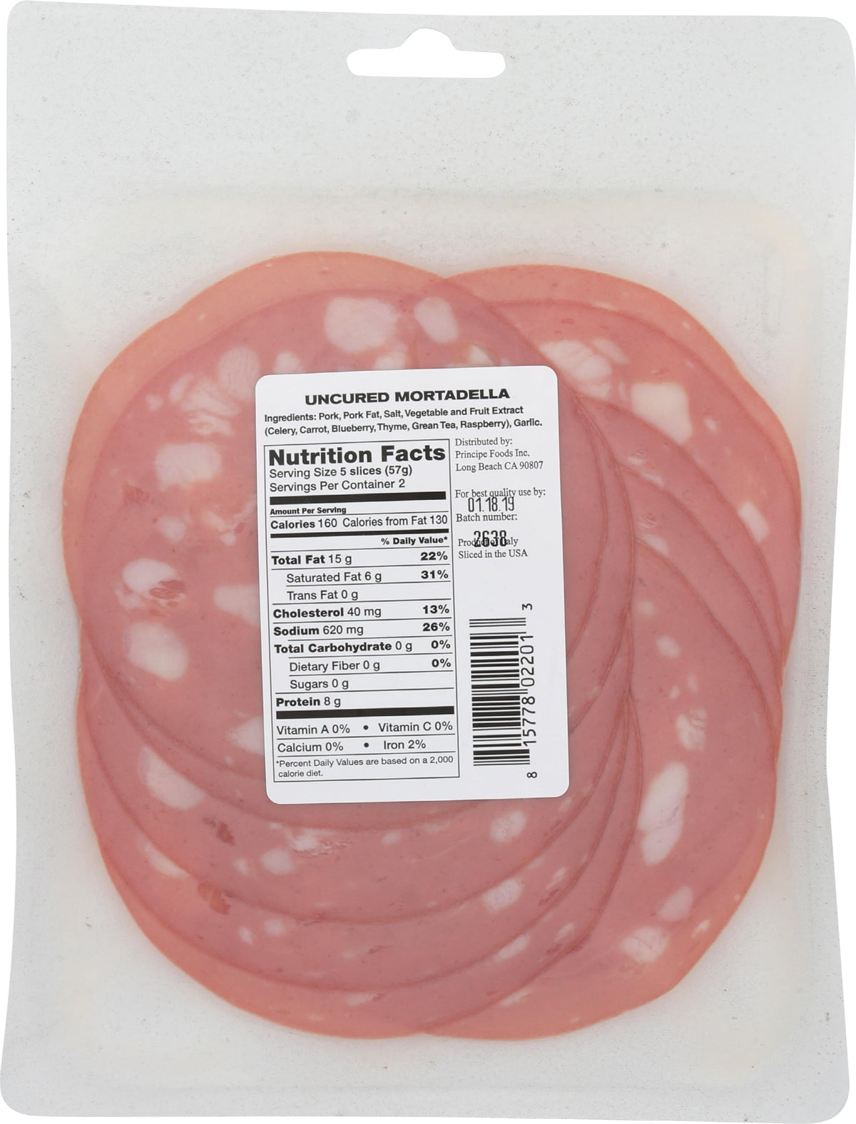 Principe Uncured Mortadella, 4 oz