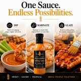 Pineapple Kitchen Pineapple Grilling Sauce, Gourmet Tropical Marinade, Glaze and Dipping Sauce for Chicken, Shrimp, Pork and Vegetables, 16 oz