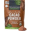 Organic Cacao Powder, Unsweetened, 8 oz (227 g) - Rich Dark Chocolate Flavor, Perfect for Baking, Smoothies & Hot Chocolate - Vegan, Keto, Paleo, Non-GMO & Gluten-Free Cocoa Powder