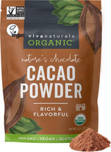Organic Cacao Powder, Unsweetened, 8 oz (227 g) - Rich Dark Chocolate Flavor, Perfect for Baking, Smoothies & Hot Chocolate - Vegan, Keto, Paleo, Non-GMO & Gluten-Free Cocoa Powder