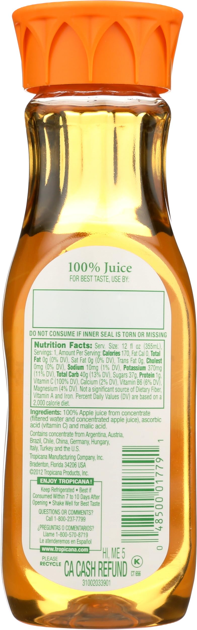 Tropicana, Juice Apple, 12 Fl Oz