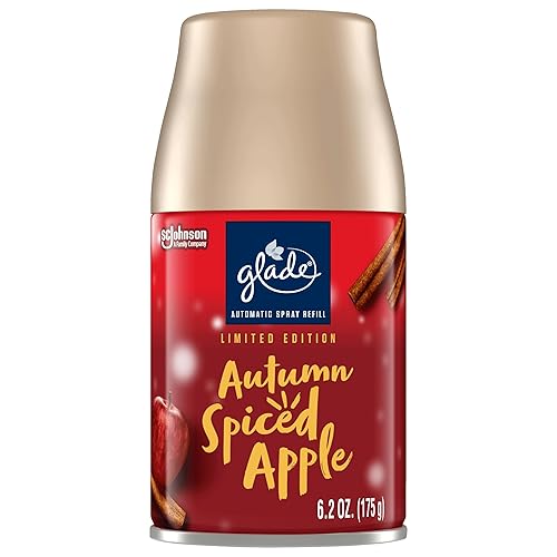 Glade Automatic Spray Refill, Air Freshener for Home and Bathroom, Autumn Spiced Apple, 6.2 Oz